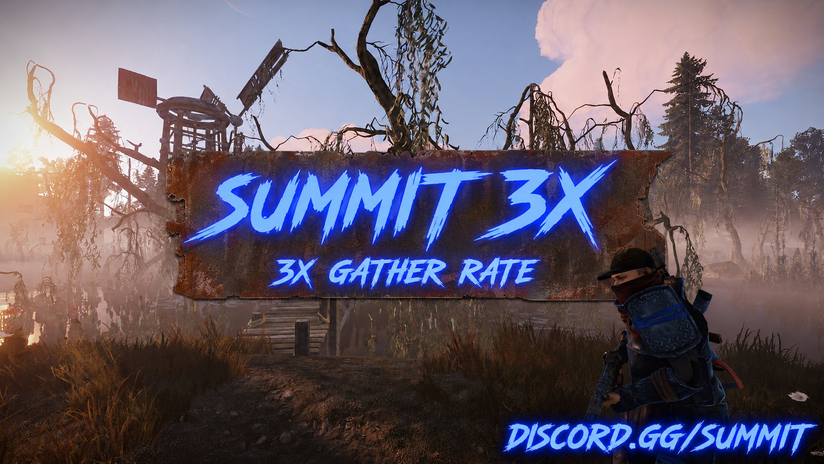 Баннер сервера JUST WIPED | Summit 3x EU | Weekly | Shared BPs | Loot++