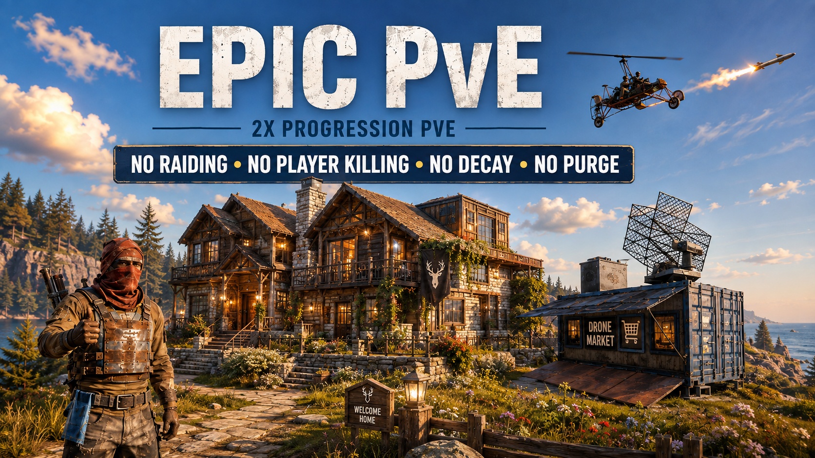 Epic PvE | 2X | RB | XP | RP | LB | NO Decay | NO Kill | NO Rai image